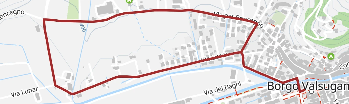 Route map: Walk - The picturesque Church of Onea in Borgo Valsugana